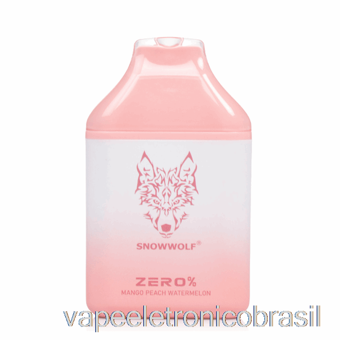 Vape Recarregável Snowwolf Zero 5500 0% Sem Nicotina Descartável Manga Pêssego Melancia